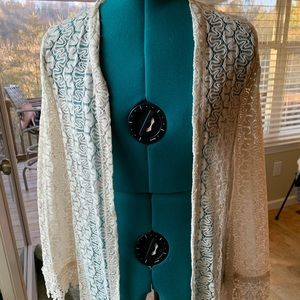 Bohemian white lace tunic